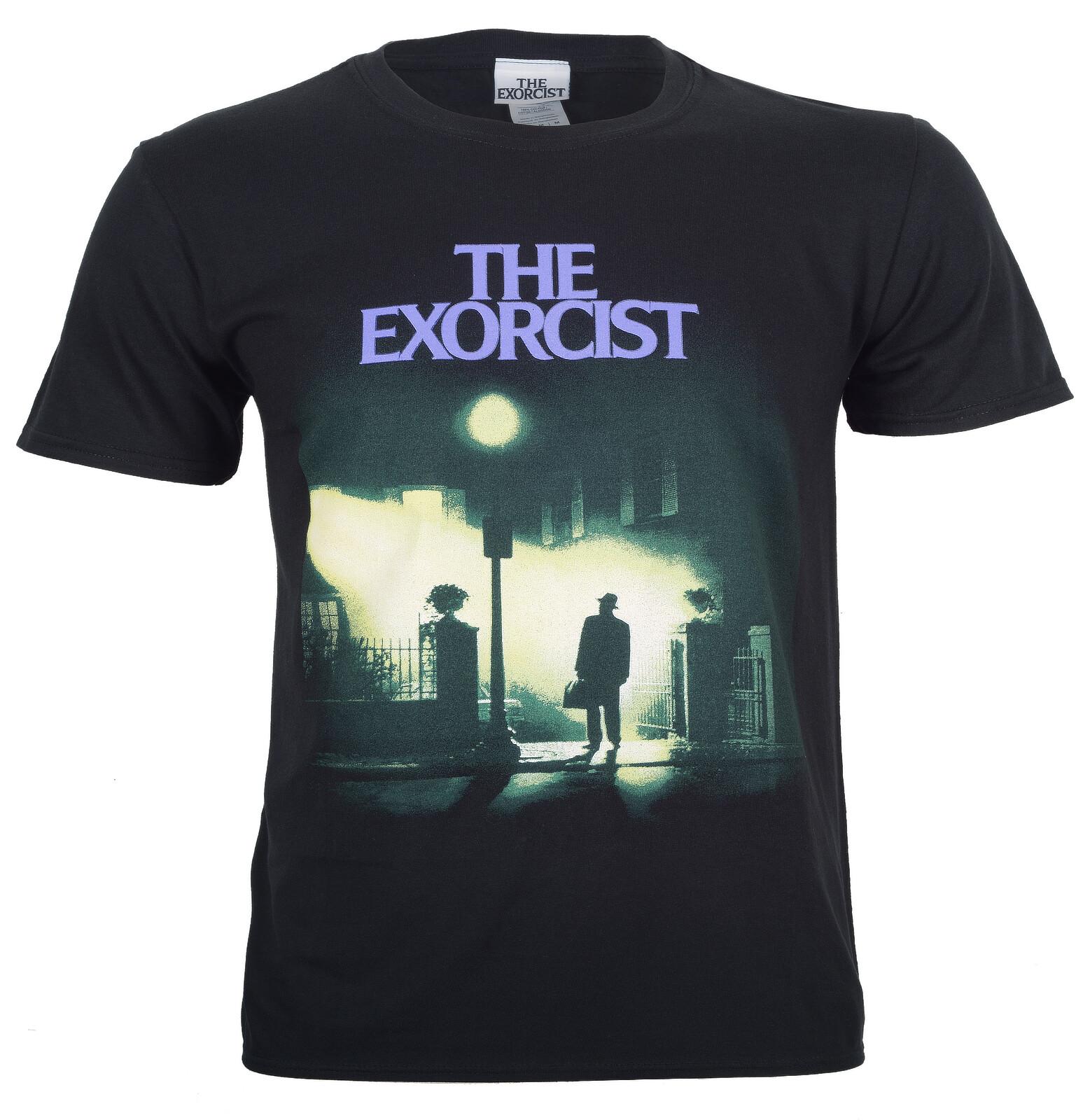 Футболка Exorcist Постер Фильма Классический Фильм Ужасов Новый Официальный Черный M