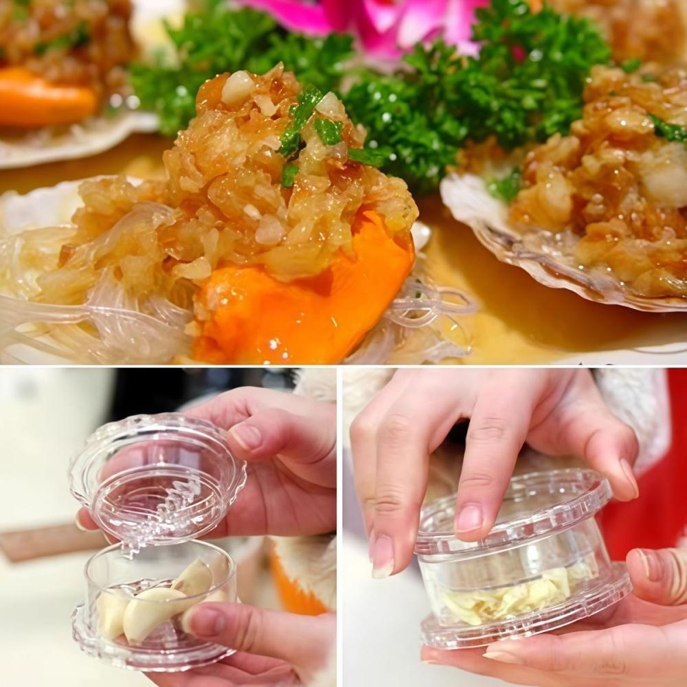 Transparent Garlic Press, Anti-slip Meat Grinder and Peeler, Kitchen Small Tool Press, for Mincing Garlic, Onions, Ginger, Fruit