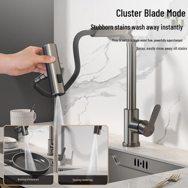 Sijimuge Pull-Out Kitchen Sink Faucet