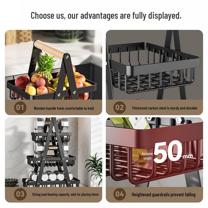 Nordic Kitchen Multi-Layer Fruit & Vegetable Storage Basket