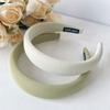 Spring Summer Sweet Solid Color Cloth Headband with Sponge Padding for Women Girls Daily Outdoor Hair Accssories
