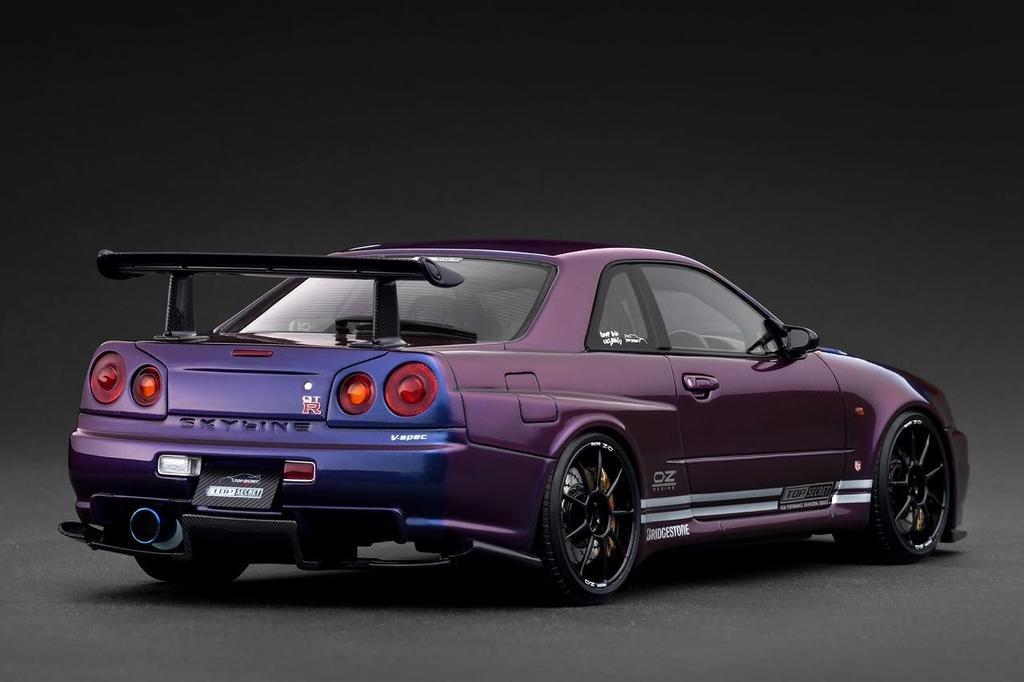 Ignition Model Scale TOP SECRET Purple Metallic Finished Product IG3850 TK.Company 1/18 34GT-R (BNR34)