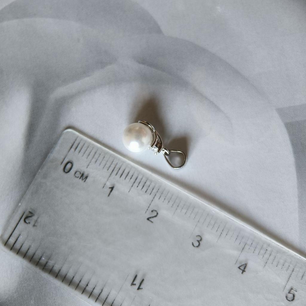 Silver Pendant with Pearls, Cubic Zirconias (2191544)
