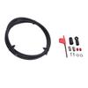 Hydraulic Disc Brake Hose Kit 6.6FT Rubber Metal Hydraulic Disc Brake Hose Fitting Kit for HRD Red