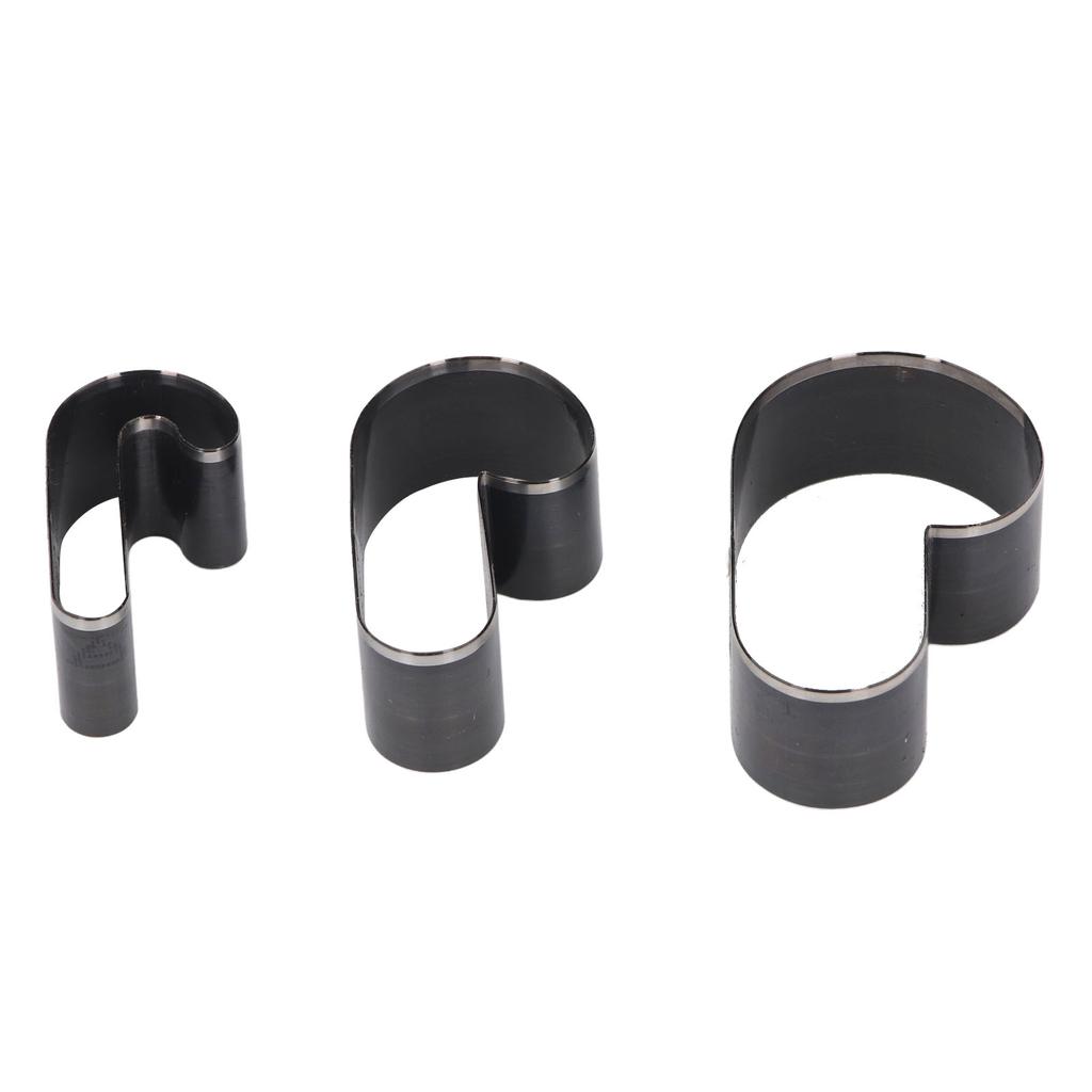 3PCS Hollow Punch Cutter Cane Shaped Cutting Dies Alloy Steel Punching Die Set for Leather Crafts