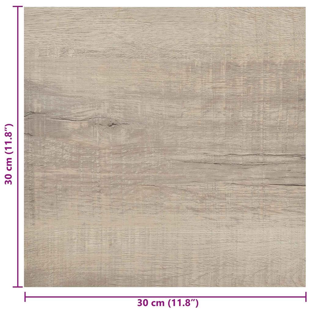 Self Adhesive Floor Planks 30.5 x 30.5 cm 20 pcs PVC Reclaimed Wood