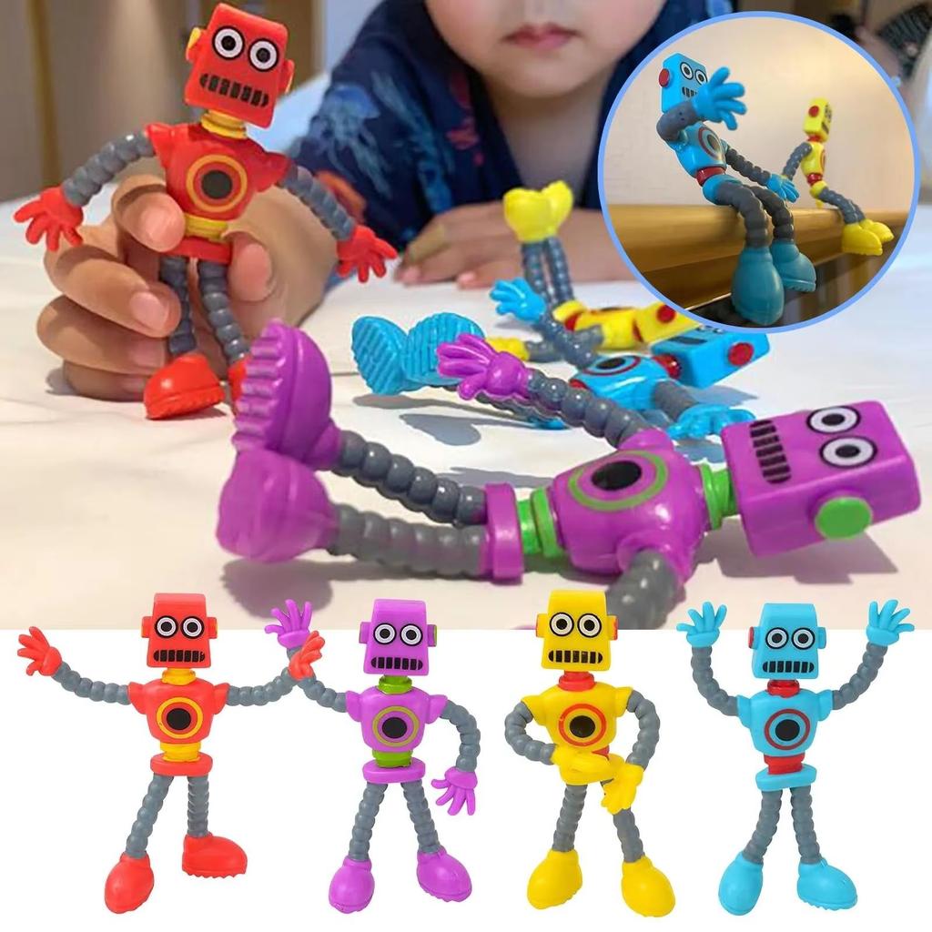 Creative Twistable Wire Robot Toy Poseable Fun Gag Gift For Kids Adults Stress Relief Fidget Toy Unique Home Desk Decoration
