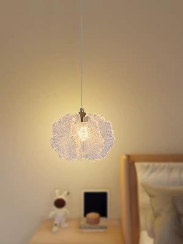 Modern French Cream Pendant Lights: Minimalist Bedside and Hallway Fixtures