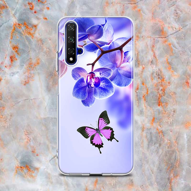 Cute Butterfly Fashion Silicone Cover For Honor 20 20S 20E 8 8A Prime 8X MAX 8C 8S 7A 7C 7S Pro Phone Case