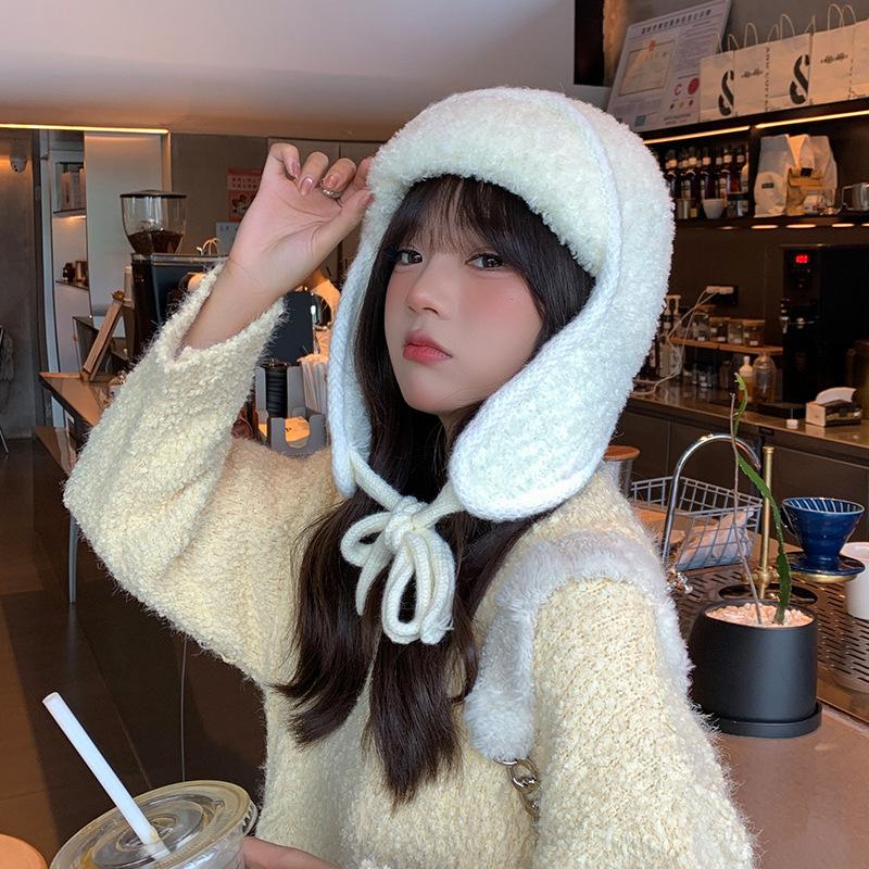 Autumn And Winter Able Ear Protection Warm Lei Feng Hat Ladies All-Match Knitted Wool Hat