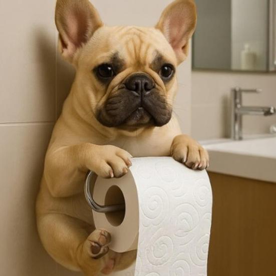 Wall Mount Toilet Paper Holder Easy To Install Dog Shape Design Funny 3D Printed Towel Holder Paper Rack Bathroom Decoration