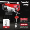 110V Electric Hoist, 440 Lb Electric Winch,Electric Lifting Machine,w/ Remote Control & Single/Double Slings,for Factory Lifting