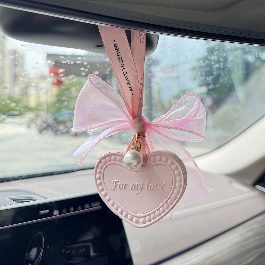 1pcHeart-Shaped Car Air Freshener Hanging Decoration for Bathroom Bedroom Wardrobe Pink White Air Freshener Plaster Pendant Diff