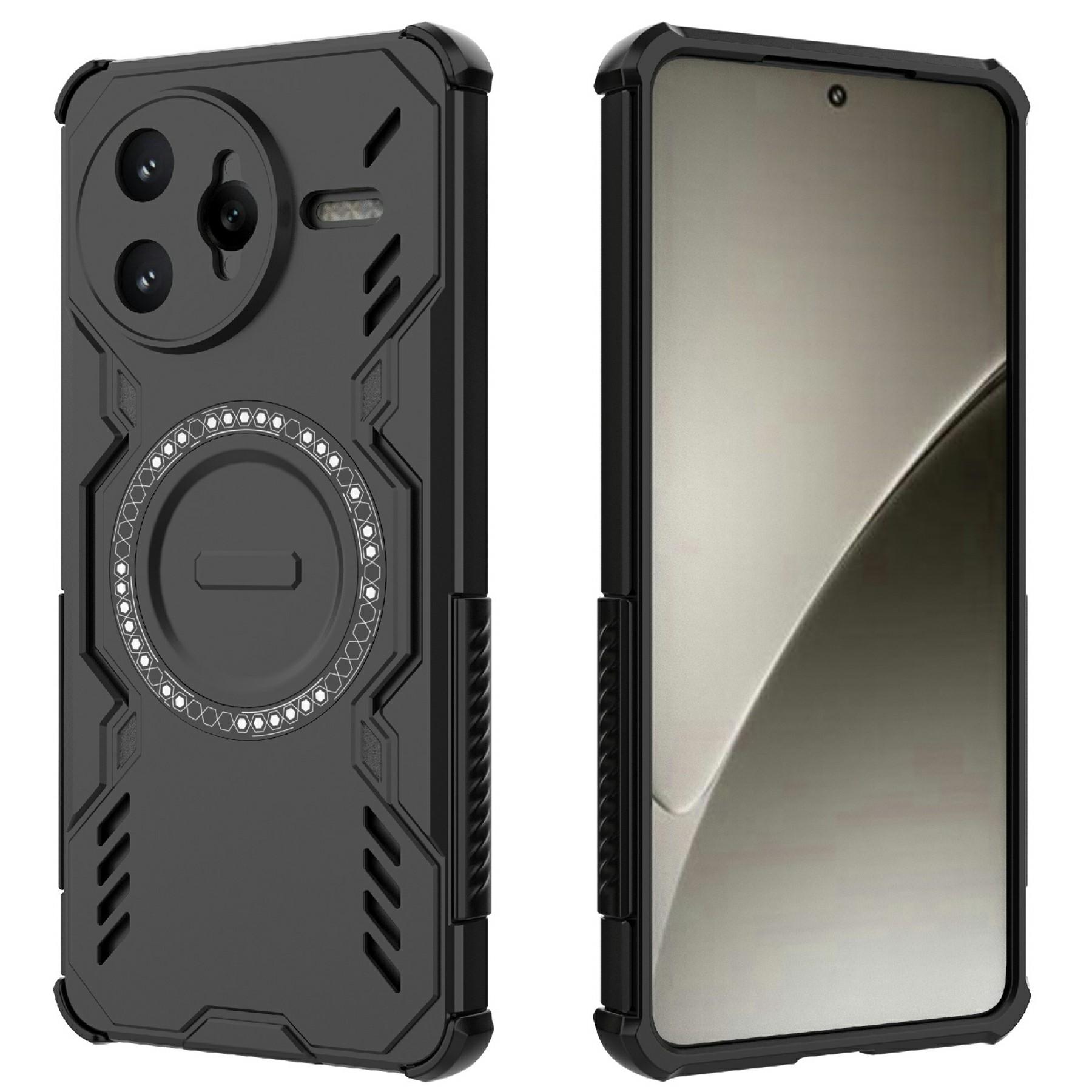 

Для Xiaomi Redmi K80 Pro 5G/Poco F7 Ultra 5G Магнитный чехол Butterfly Armor Полый Теплоотвод PC+TPU Чехол для телефона Black