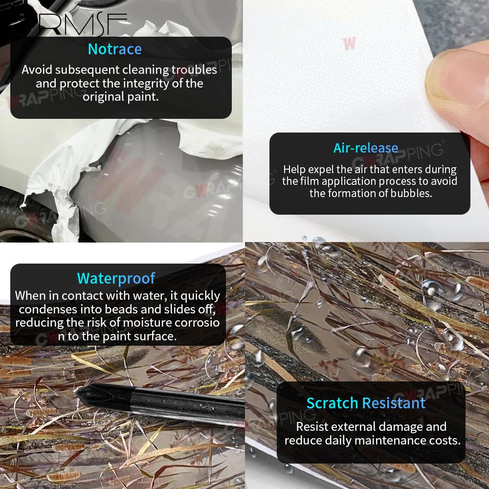 Vinyl Wrap for Car Bubble-free for Tank Off-road Vehicles Outdoor Decorations Camouflage Waterproof Trees Grass Body Covering