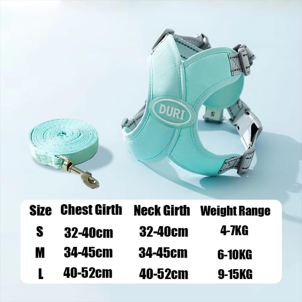 X Shaped Reflective Puppy Cat Harness Breathable Mesh Chest Straps Dog Harness Vest and Leash Set for Small Medium Dogs