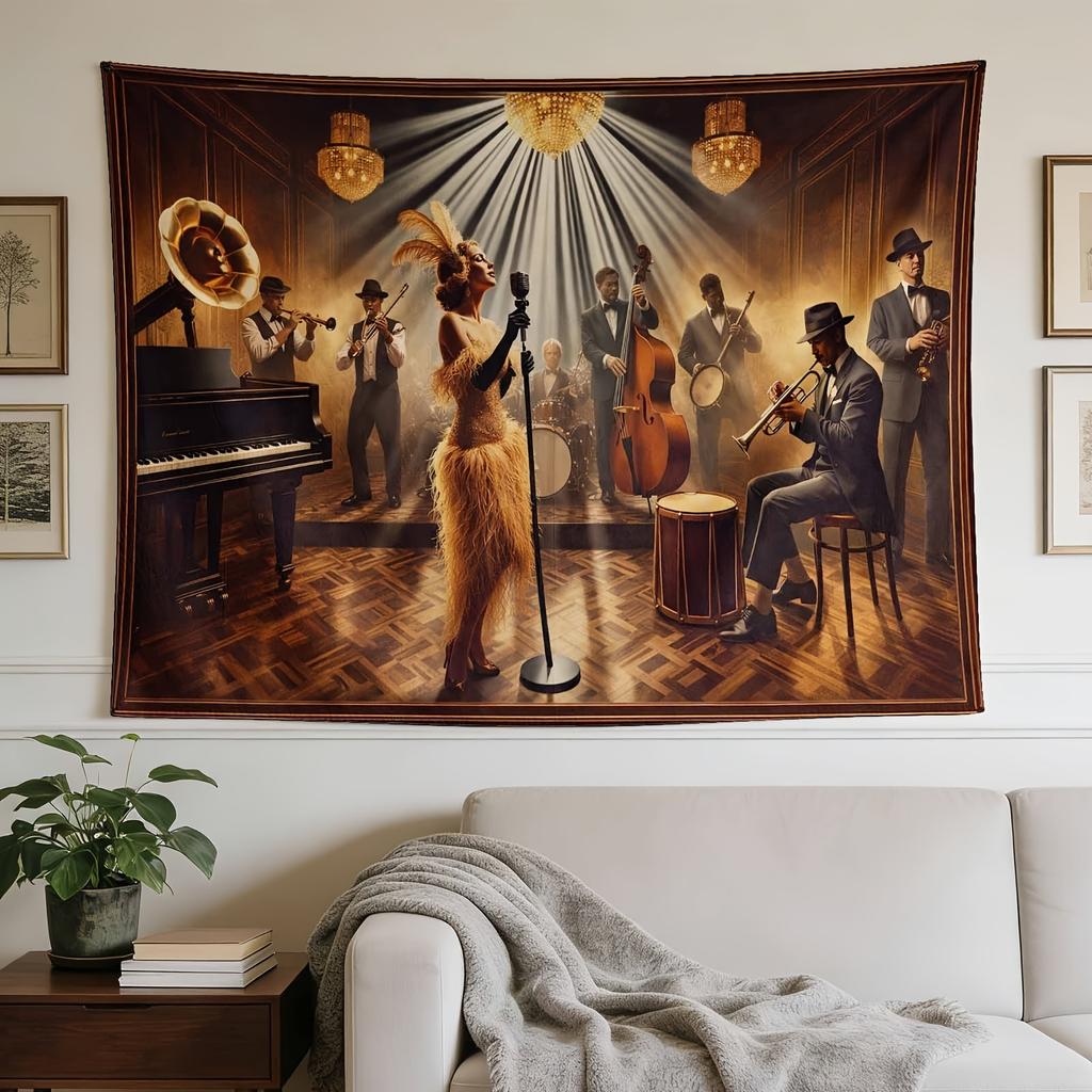 A Chic Wall Hanging, Retro Jazz Elegance, Ideal for Enhancing The Decor of Homes, Dormitories, And Bedrooms