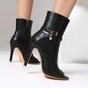 Damen Cool-Stiefel mit hohen Absätzen, sexy europäischer und amerikanischer Stil, Frühling und Sommer neu, dünne Absätze, große Größen, Peeptoes