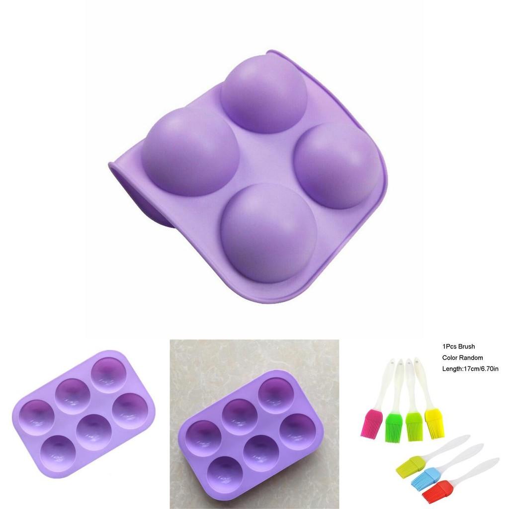 Premium 3D 6-Loch Halbkugel Silikon Schokoladenform für kreative Kuchenbackfreuden