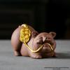 Zisha Pig Ceramic Ornament for Home & TV Cabinet Decoration