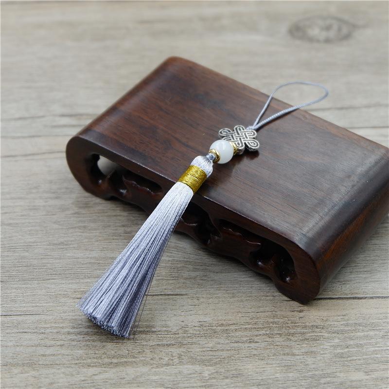 Mini Small Chinese Knot Fringed Ear, Chinese Wind Hand Bookmark Case Hanging Ear Accessories Pendant Small Fringed Pendant