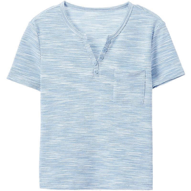 Betu Women s Retro Henley Short Sleeve T-shirt M