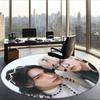 Hyunlix (1) Round Office Rug Decorative Floor Rug for Office Bedroom Living Room and Home Space