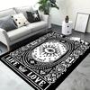 Bohemian Evil Eye Nazar Amulet Area Rug Blue Boho Pattern for Living Room Bedroom Decor Non Slip Floor Mat Home Decoration