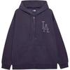New Era FW24 MLB Los Angeles Dodgers Loose Logo Letter Hooded Zip Long Sleeve Fleece American Sweatshirt Unisex Sweatshirt Dark-Gray 14177705