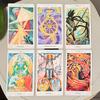 Crowley Thoth Tarot Deck 78 Pcs Cards with Egyptian Symbolism, Qabalistic & Astrological Insights, Occult Knowledge 10.3*6cm