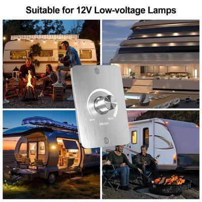 LED Dimmer 12V PWM 3 Kablolu Anahtarlı Plastik Dimmer Anahtarı Tekneler Kamyonlar Karavanlar İçin Pürüzsüz Karartma Kontrolü Yükseltmeleri