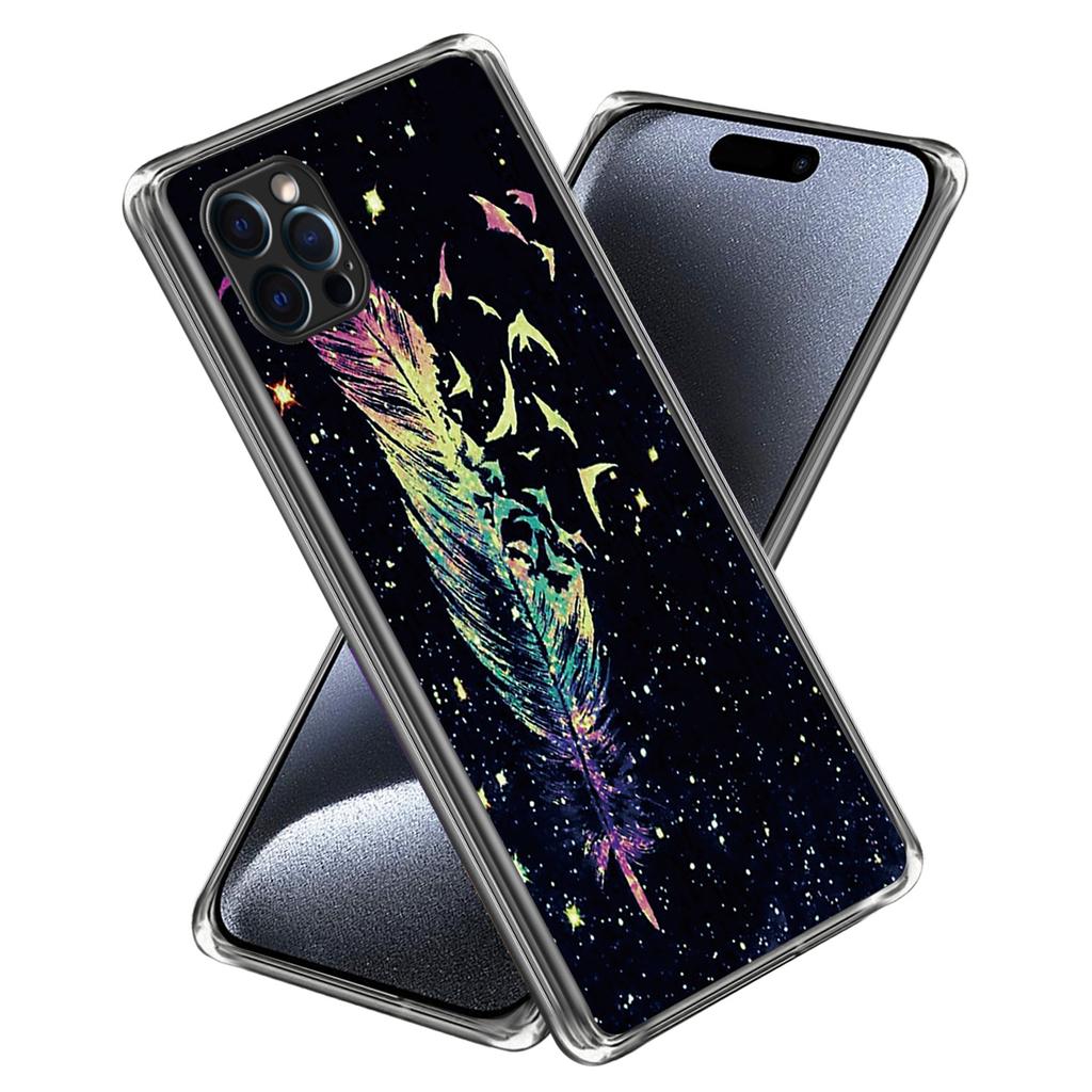 For iPhone 16 Pro Max Case Pattern Printed Shockproof TPU Phone Cover