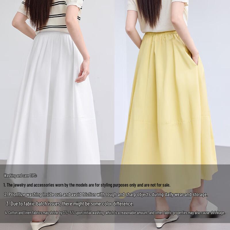 VICTORIA&VERA Women's Pleated A-Line Midi Skirt V9013Q01