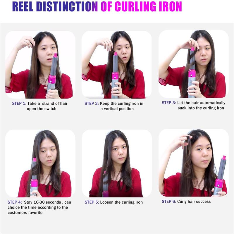 Five-in-One Multifunctional Hair Styler: Curling Iron, Straightener, and Blow Dryer Brush