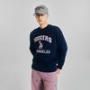 New MLB Sweatshirt Unisex Navy Blue 3AMTV0134-07NYS