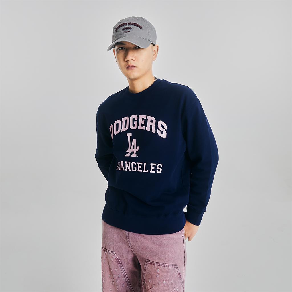 New MLB Sweatshirt Unisex Navy Blue 3AMTV0134-07NYS