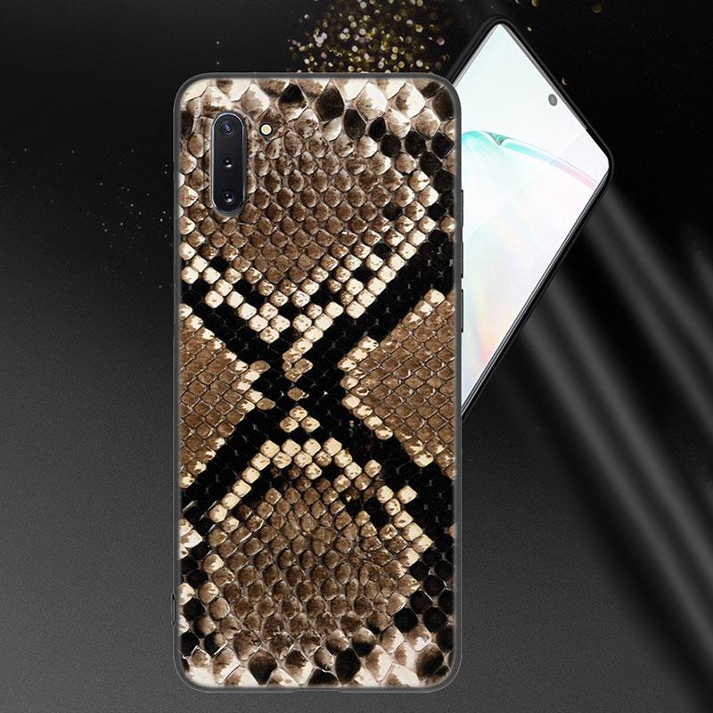 Fashion Snake Skin Phone Case For Samsung M30 M31 S Note 10 20 M04 M13 M32 M14 M23 M33 M34 M42 M52 M53 M54 M11 M12 M21 M22 M51