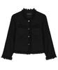 NICK&NICOLE Fringed Tweed Jacket_Black