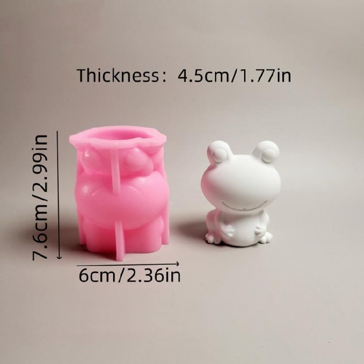3D Frogs Candle Mold Animal Silicone Molds Resin Casting Molds Craft Supplies for Candle Making Home Decoration