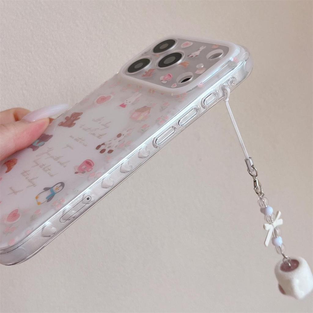 Cartoon Double-Layer Animal Phone Case for iPhone 14/13/17-Pro/16-Pro/15-Promax - Anti-fall Design