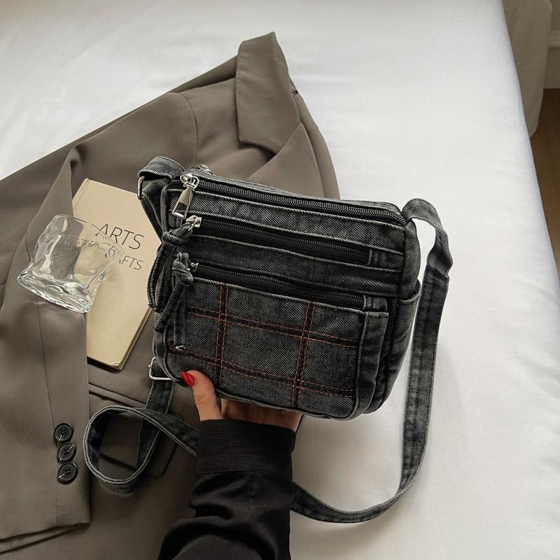 Shoulder Bag Women's Crossbody Bag Denim Small Square Bag