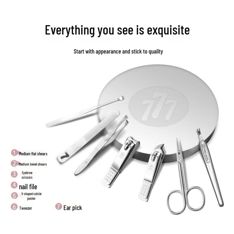 THREE SEVEN Large Anti-Splash Nail Clipper Set