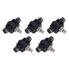 5 Stück Pneumatisches Drosselventil Langlebiges PVC Druckfestigkeit Anschlusszubehör 10mm