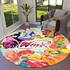 Winx Club Round Area Rug,Carpet Rug for Living Room Bedroom Sofa Playroom Decor,Non-slip Floor Mat