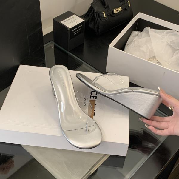 Fashion Shoes Woman 2025 Low Slipper Fabric Rome Slides Rubber Hoof Heels PU Cotton Shoes Woman 2025 Low Slipper Fabric Hoof Heels Slide