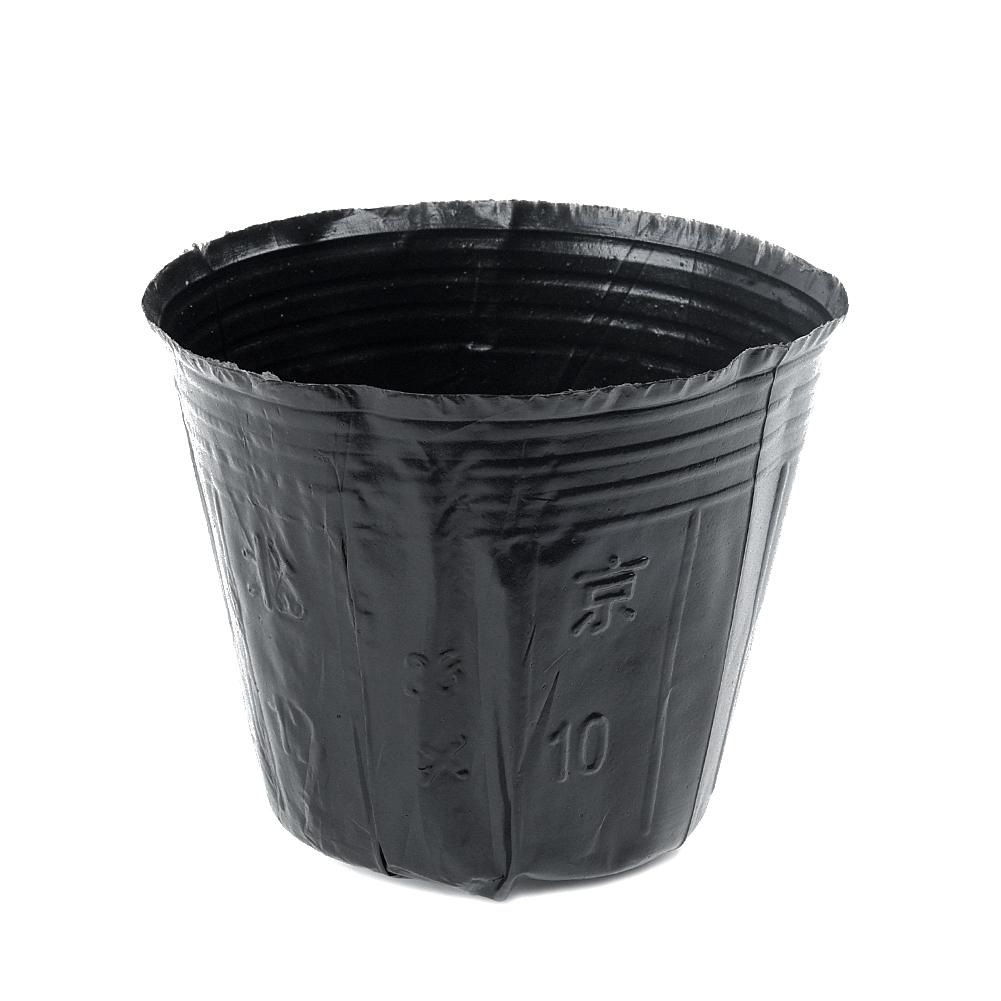 Recipientes para Plantas de Jardim Pacote de 100 unidades Preto com Design Oco no Fundo