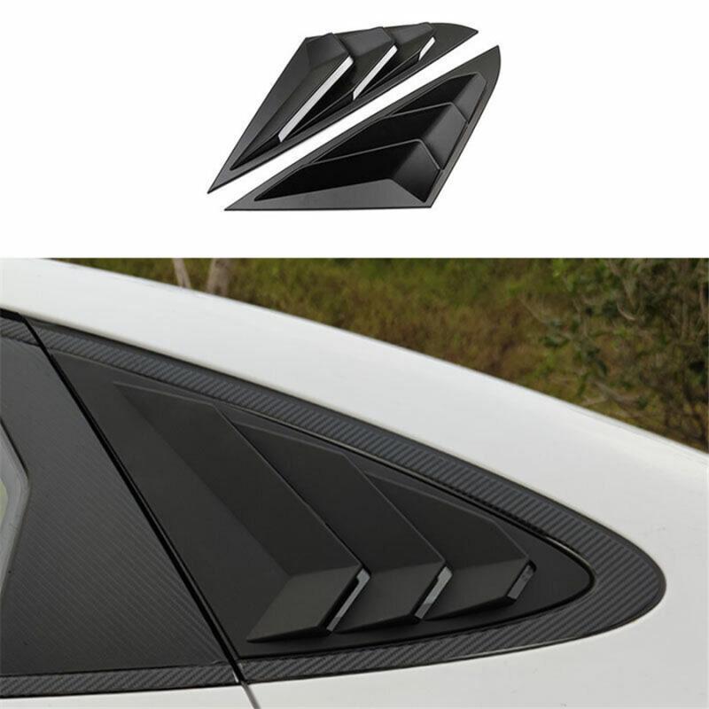 LH+RH Rear Side Window Vent Cover Trim For 2020-2023 Hyundai Sonata Matte Black