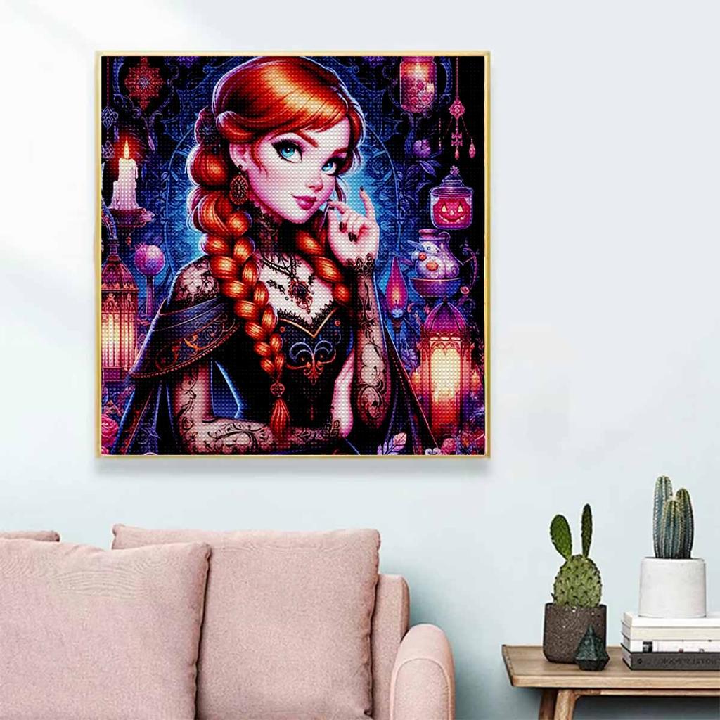 5D DIY Diamond Painting Decorative Princess Anna Full Round Drill Scenery Diamond Embroidery Cross Stitch Kits Home Decor Gift