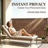 Balcony Privacy Screen, Outdoor Shade Cloth, Garden Fence Fabric, Apartment Railing Cover, with Drawstring Ties—brown