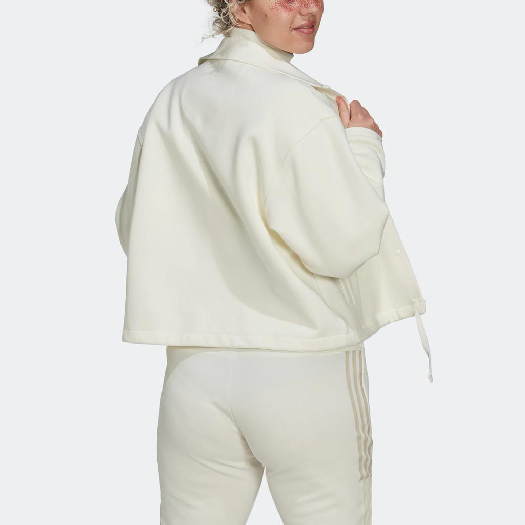 Adidas New Knit with Patch and Single Breasted Lapel Sports Jacket Women Jackets White HP1586